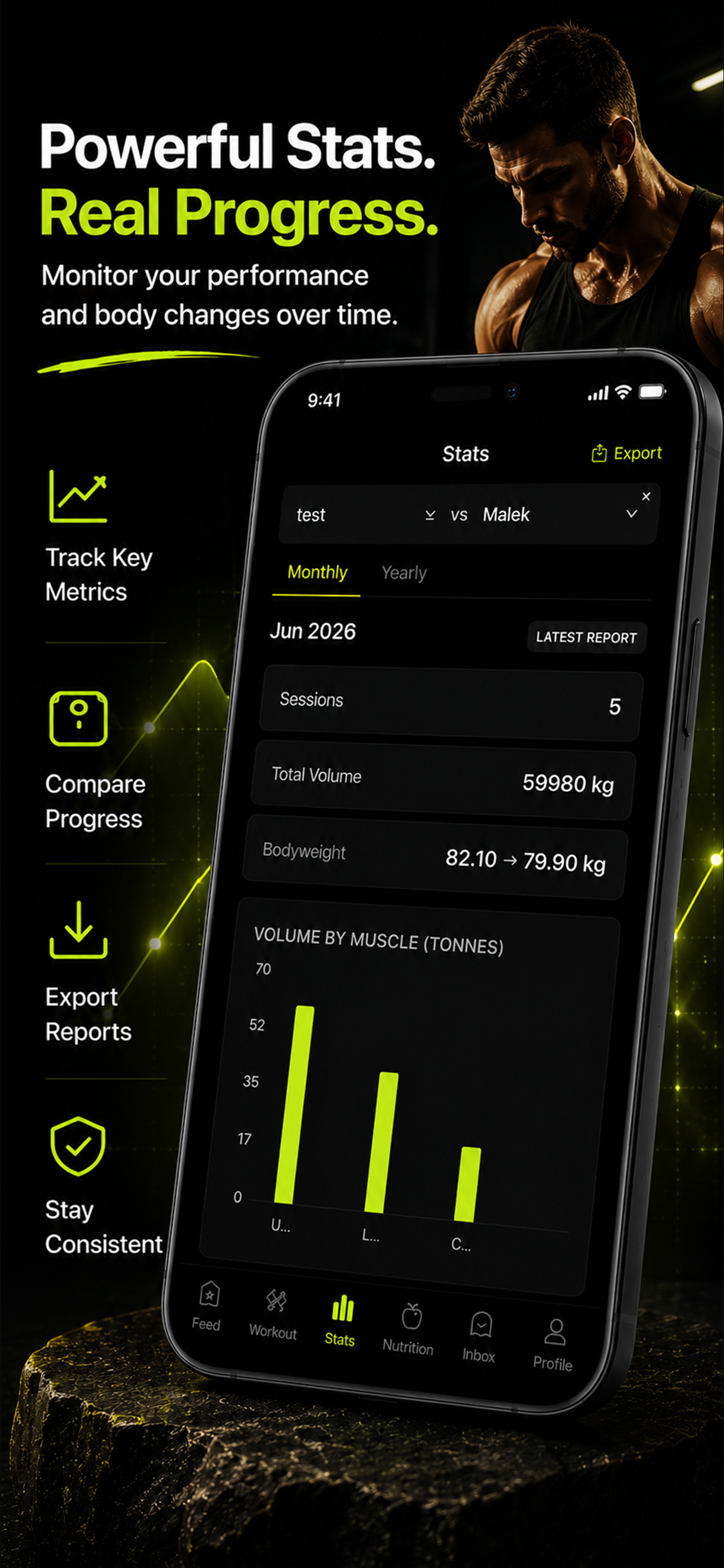 Stats and progress screen